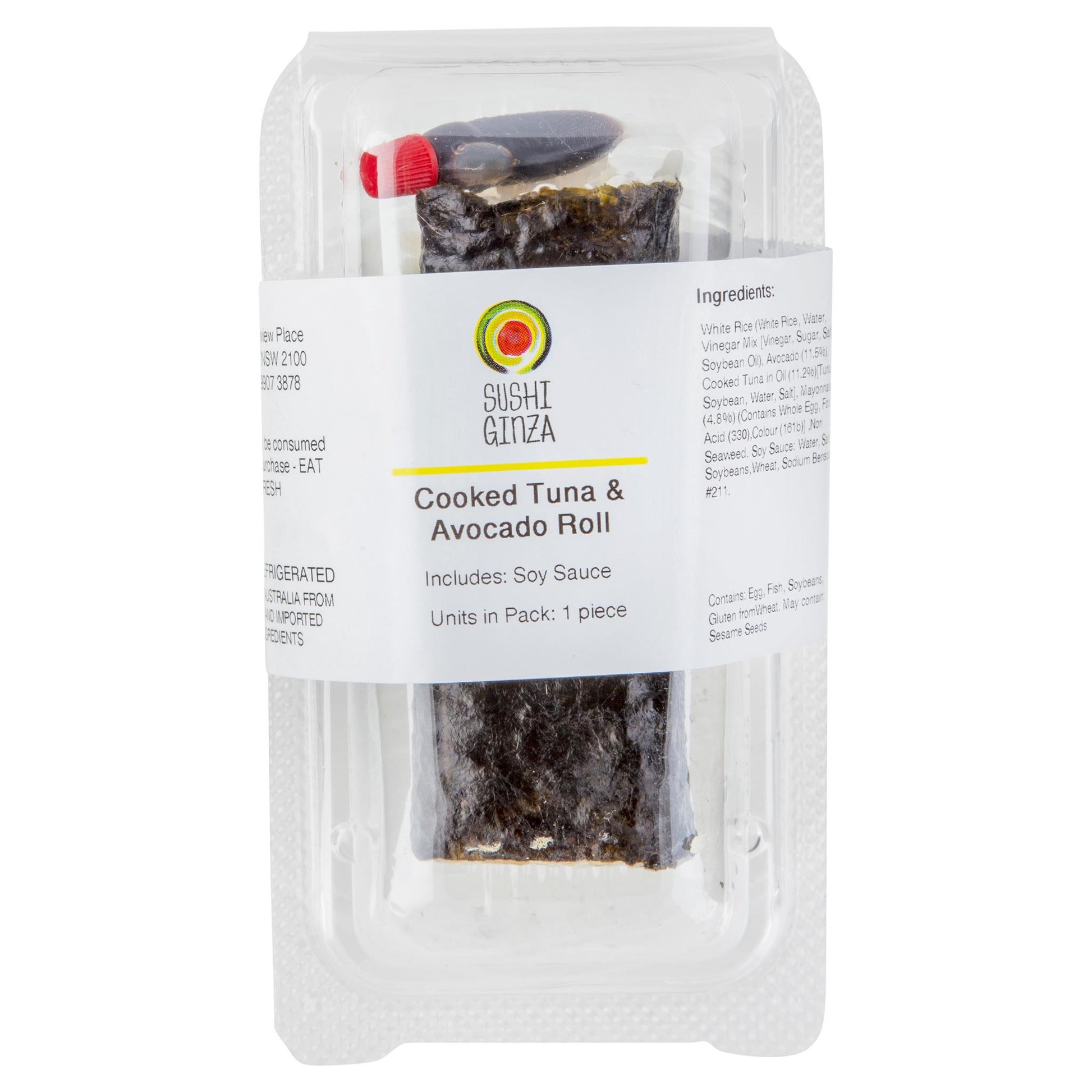 Ginza Sushi Cooked Tuna & Avocado roll , Frdg3-Meals - HFM, Harris Farm Markets