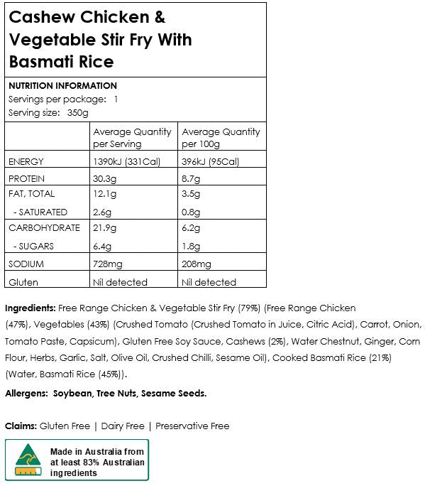 Fitness Outcomes Cashew Chicken and Vegetable Stir Fry | Harris Farm Online