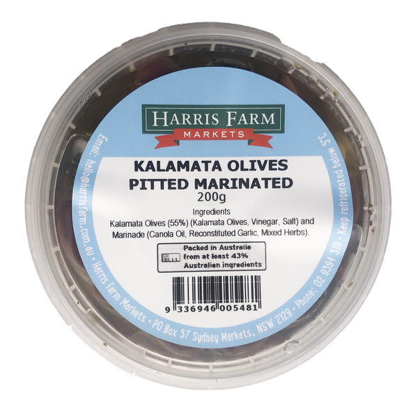 Harris Farm Marinated Kalamata Olive Pitted 200g