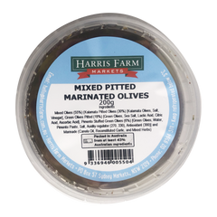 Harris Farm Marinated Mixed Pitted Olives 200g