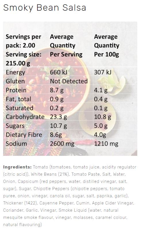 Vegan Made Easy Smoky Bean Salsa 430g | Harris Farm Markets Online