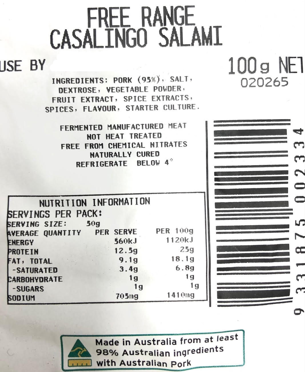 Princi Casalingo Salami | Harris Farm Online