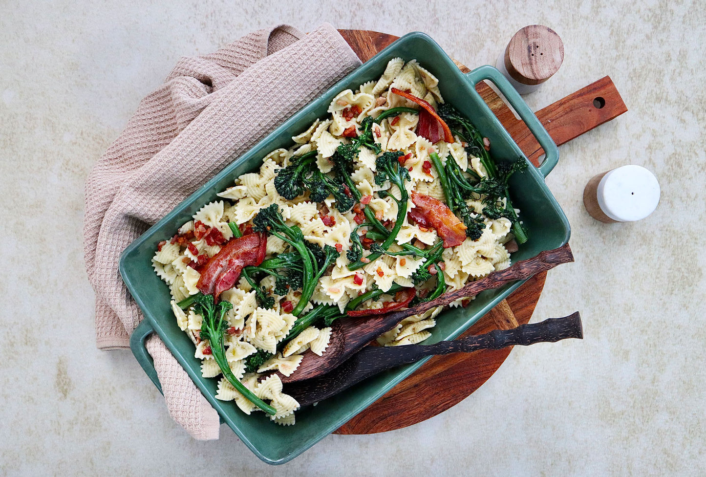 Crispy Bacon Farfalle Pasta - with Artichoke Tapenade | Harris Farm Online