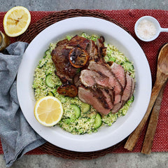 Herb Marinated Lamb Shoulder - with Broccoli Couscous and Greek Dressing | Harris Farm Online