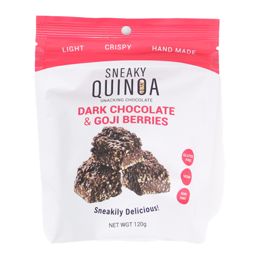 Sneaky Quinoa Dark Chocolate with Goji Berries 120g