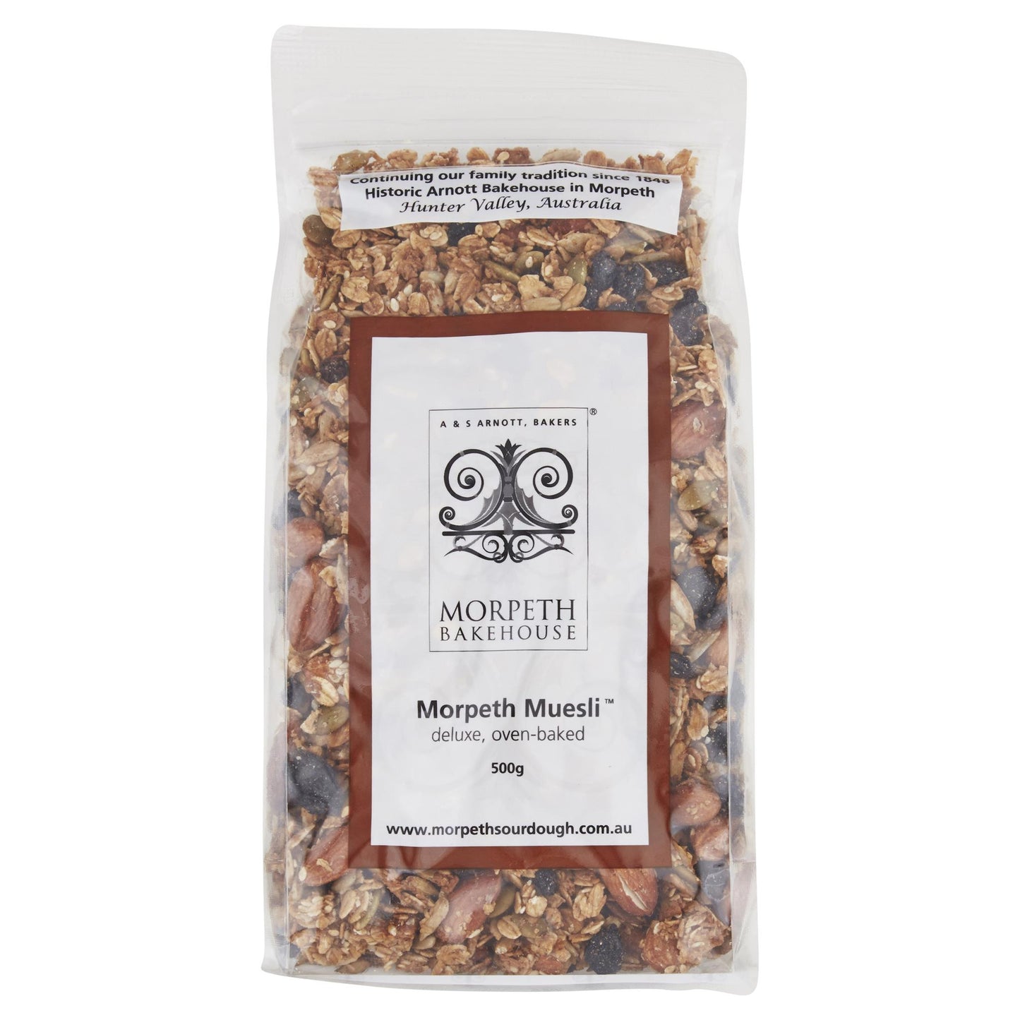 Morpeth Muesli Deluxe 500g , Grocery-Cereals - HFM, Harris Farm Markets
- 1