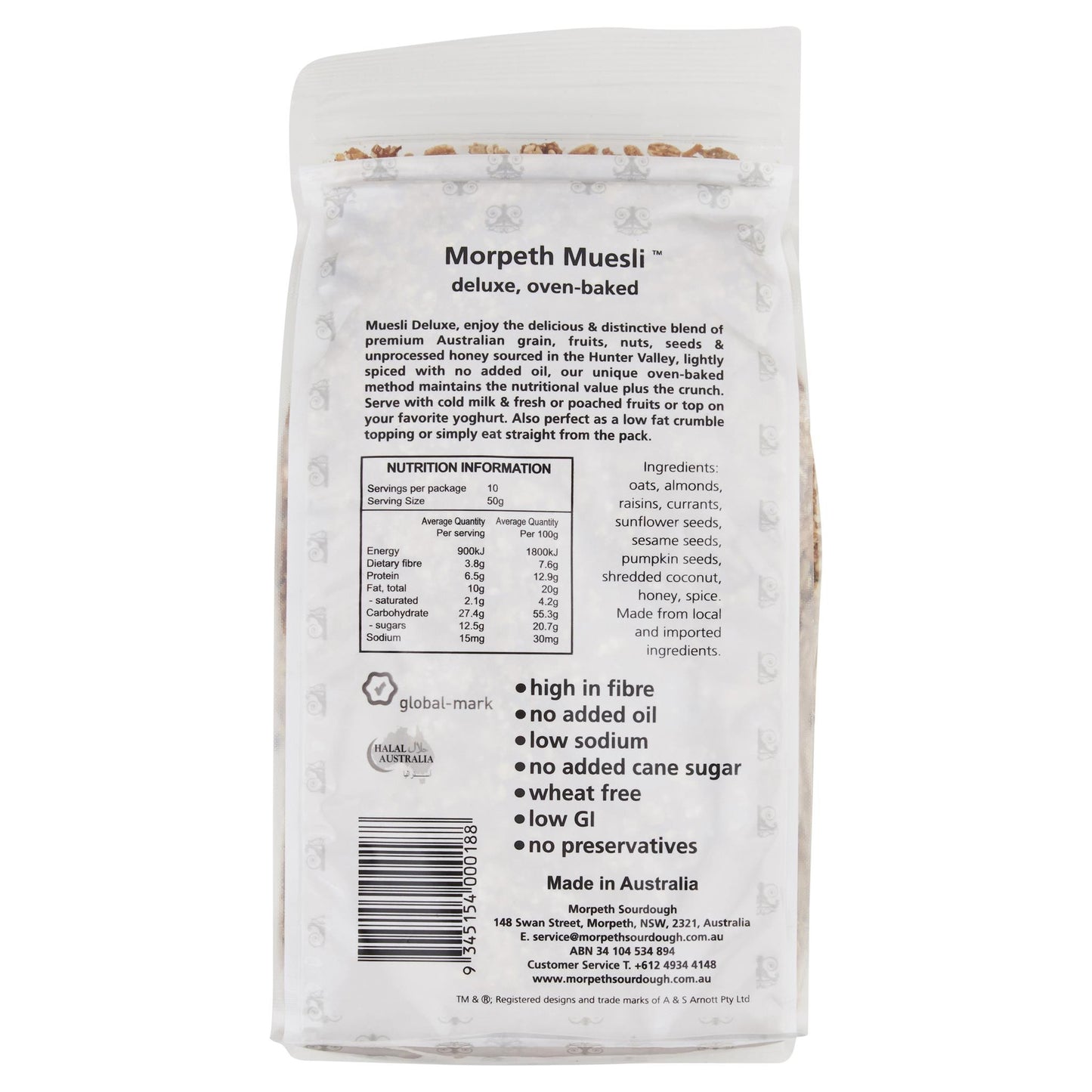 Morpeth Muesli Deluxe 500g , Grocery-Cereals - HFM, Harris Farm Markets
- 2