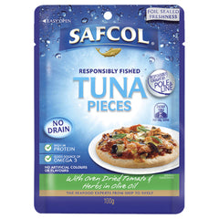 Safcol Tuna Pieces Oven Dried Tomato and Herbs in Olive Oil 100g