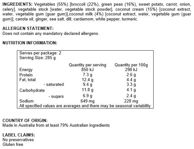 Yalla Broccoli and Green Peas Coconut Curry | Harris Farm Online
