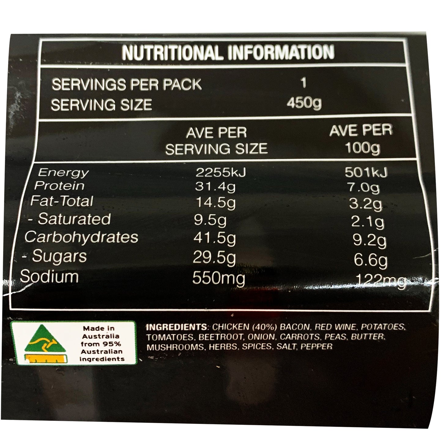 Winbourne Estate Coq au Vin Chicken in Red Wine Sauce 450g