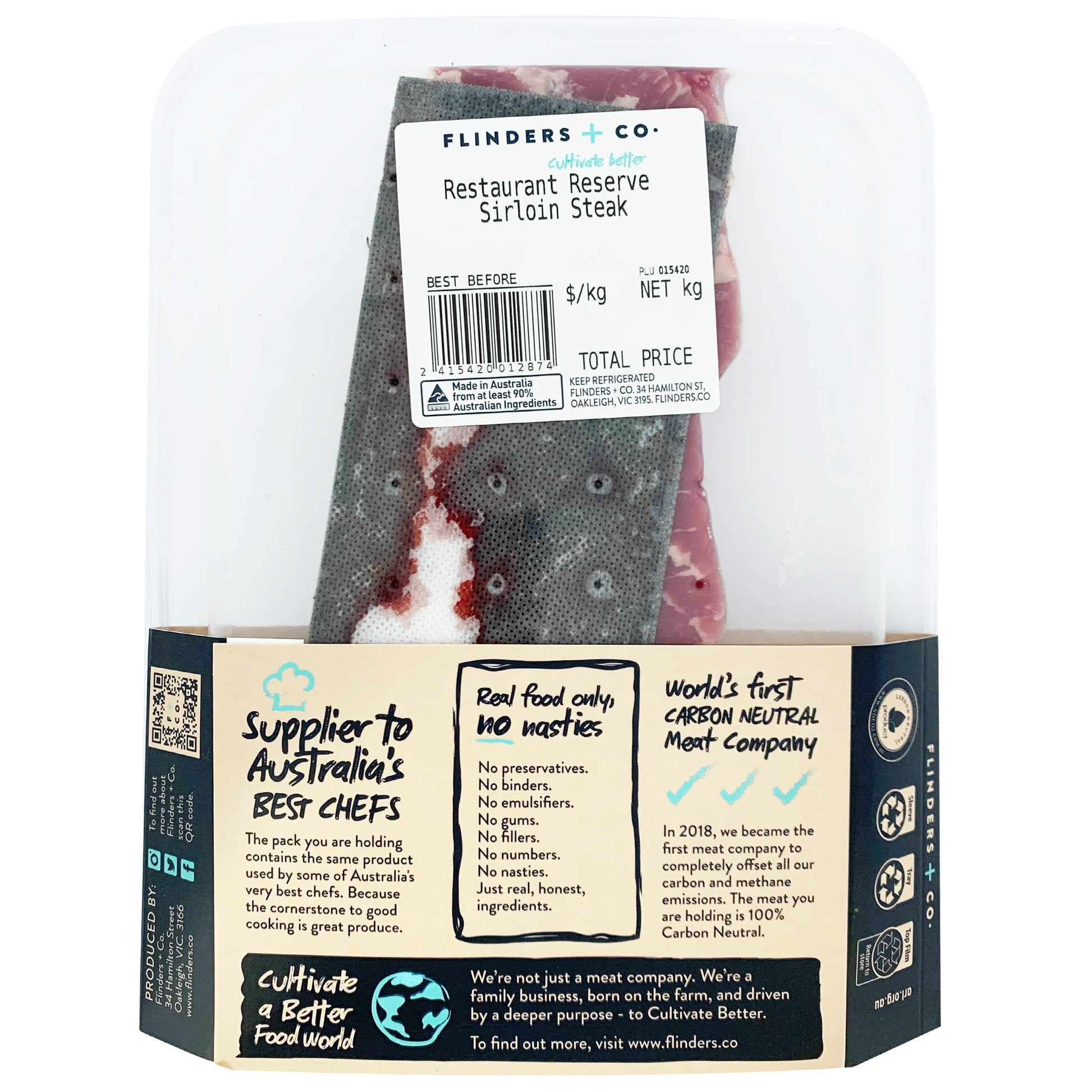 Flinders and Co Carbon Neutral Beef Sirloin Steak | Harris Farm Online