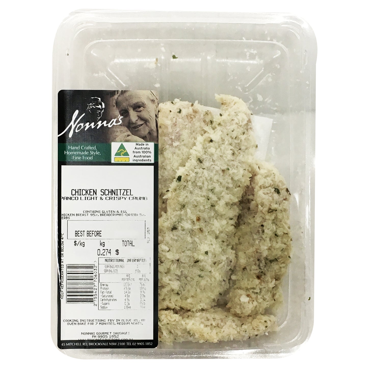 Nonna's Chicken Schnitzel - Panko Light & Crispy Crumb | Harris Farm Online