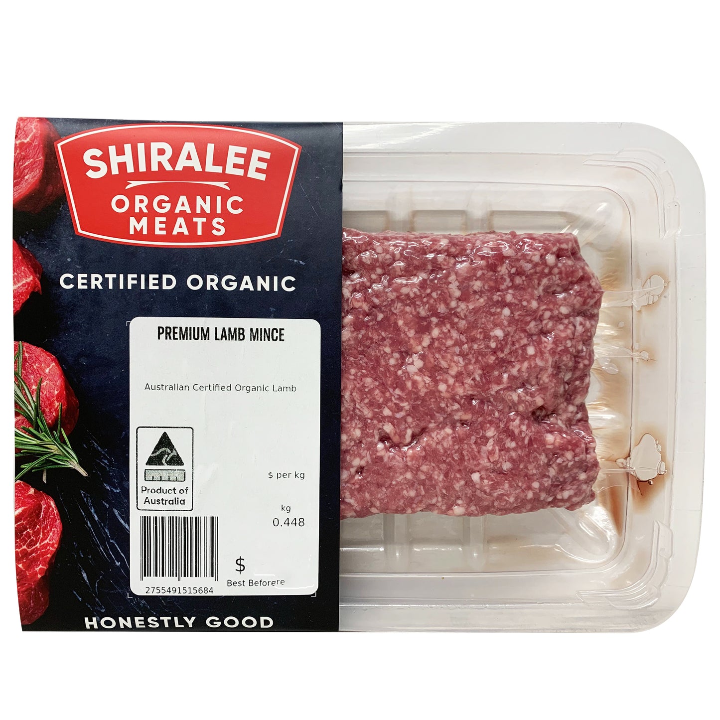 Shiralee Organic Lamb Mince 500g