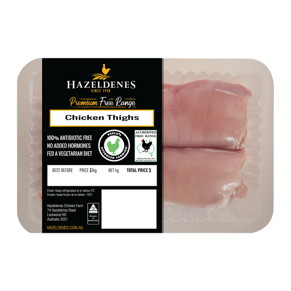 Hazeldenes Free Range Chicken Thigh Fillets 500-700g