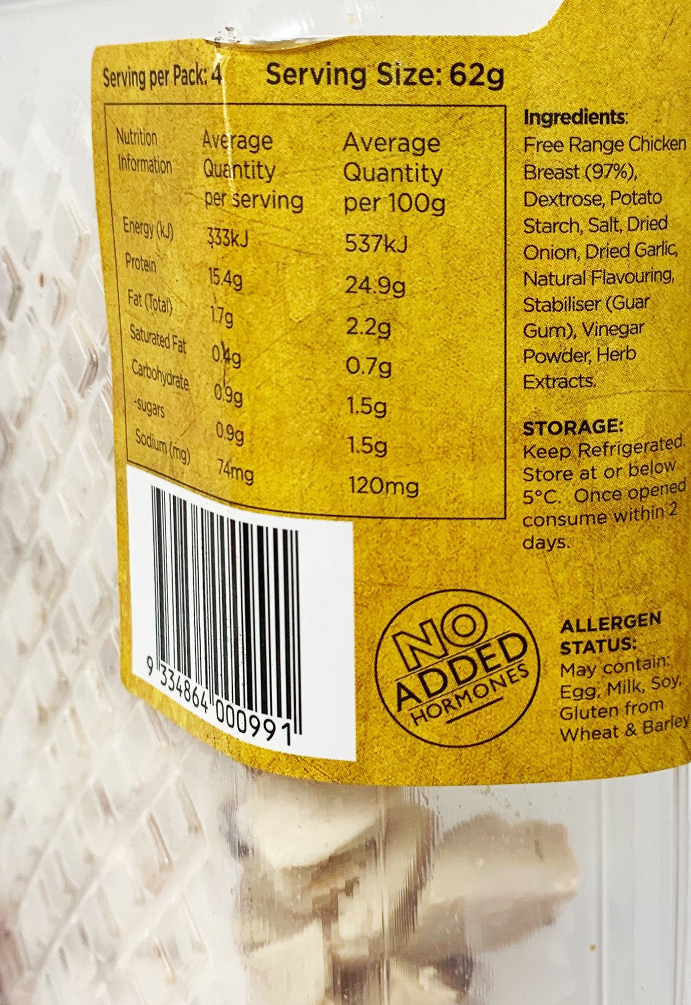Mt Barker Fully Cooked and Ready to Eat Diced Chicken Breast 250g