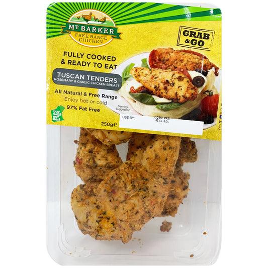 Mt Barker Fully Cooked and Ready to Eat Tuscan Tenders Rosemary and Garlic 250g