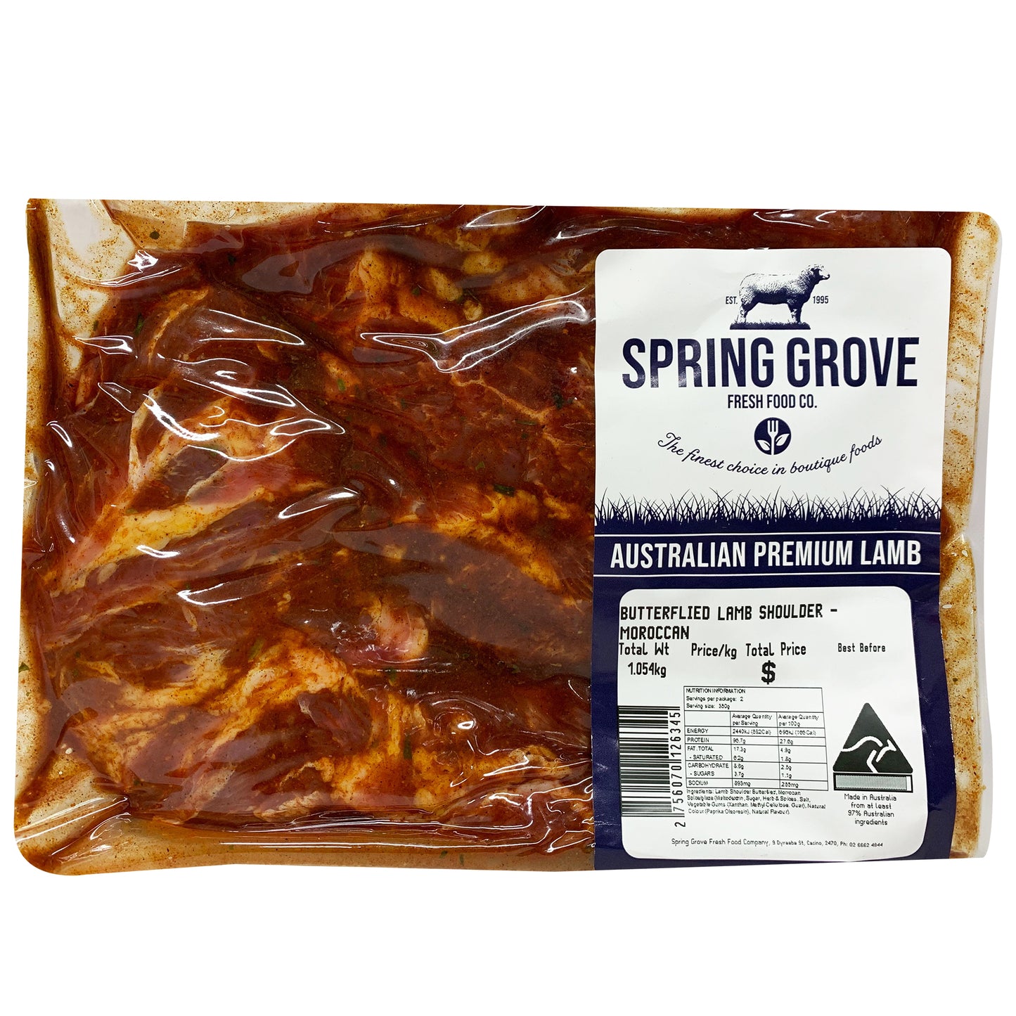 Lamb - Shoulder Butterflied - Moroccan (800g-1.2kg) Spring Grove