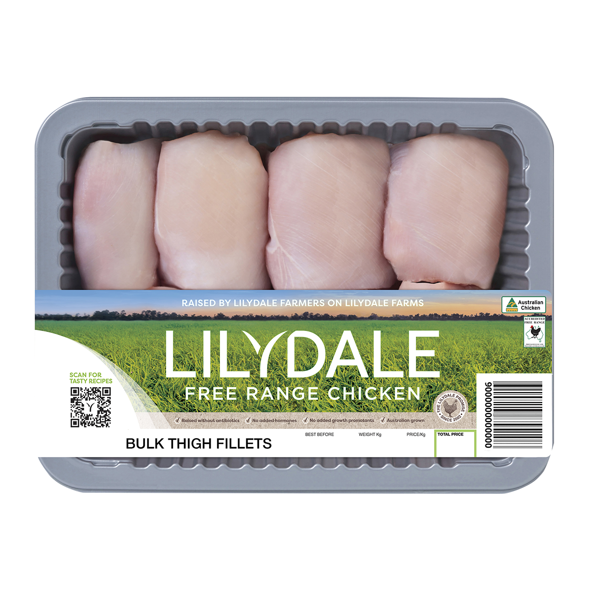 Lilydale Free Range Chicken Thigh Fillets 950g-1.15kg | Harris Farm Markets Online