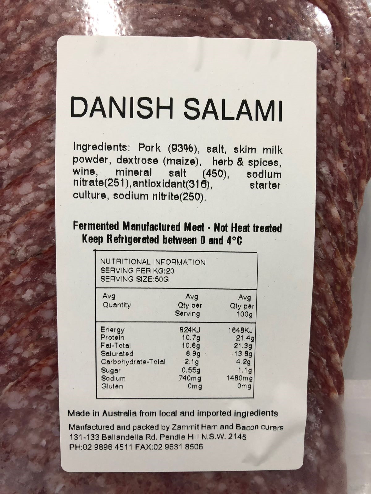 Deli - Salami Danish (150g) Zammit