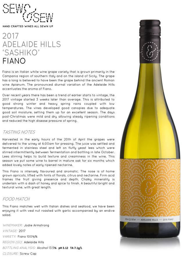 Sew & Sew - Fiano - Sashiko - Adelaide Hills, SA | Harris Farm Online