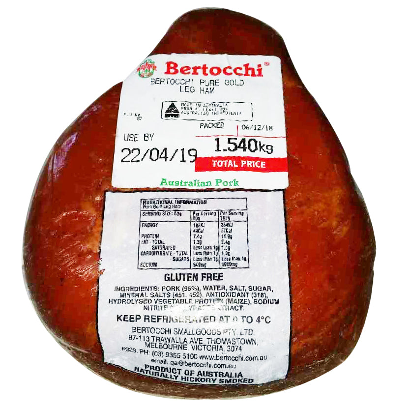 Ham - Whole Leg Ham - Pure Gold (1.1Kg-1.7kg) Bertocchi