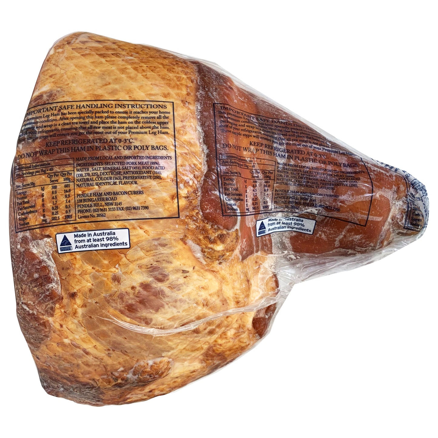 Ham - Half Smoked Leg Ham - on the Bone (4.6Kg-7kg) Pendle