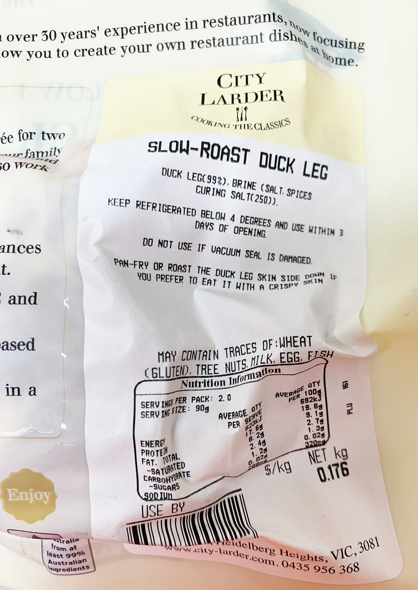 City Larder - Duck Leg - Slow Roast | Harris Farm Online