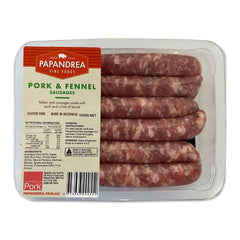 Papandrea Fine Foods Pork and Fennel Sausages 1kg | Harris Farm Online