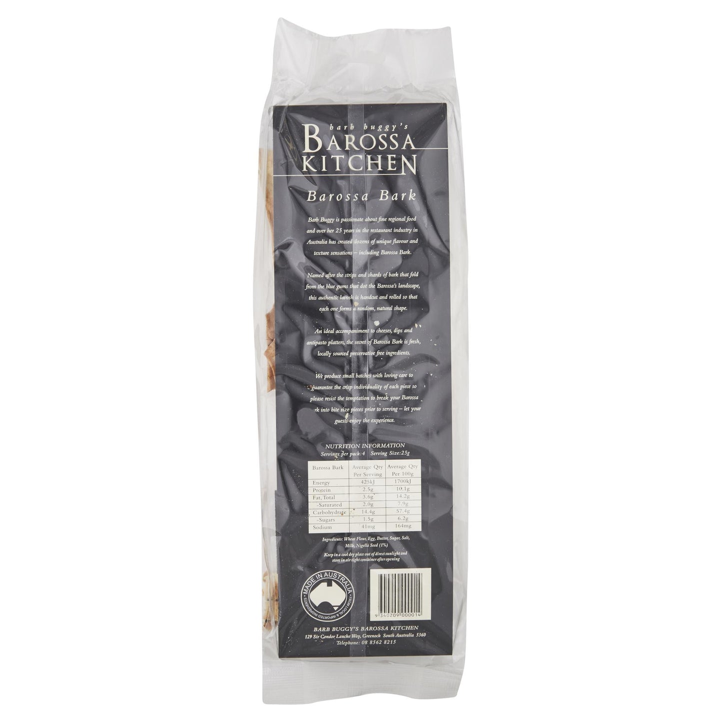 Barossa Nigella Flatbread 100g , Grocery-Biscuits - HFM, Harris Farm Markets
- 2