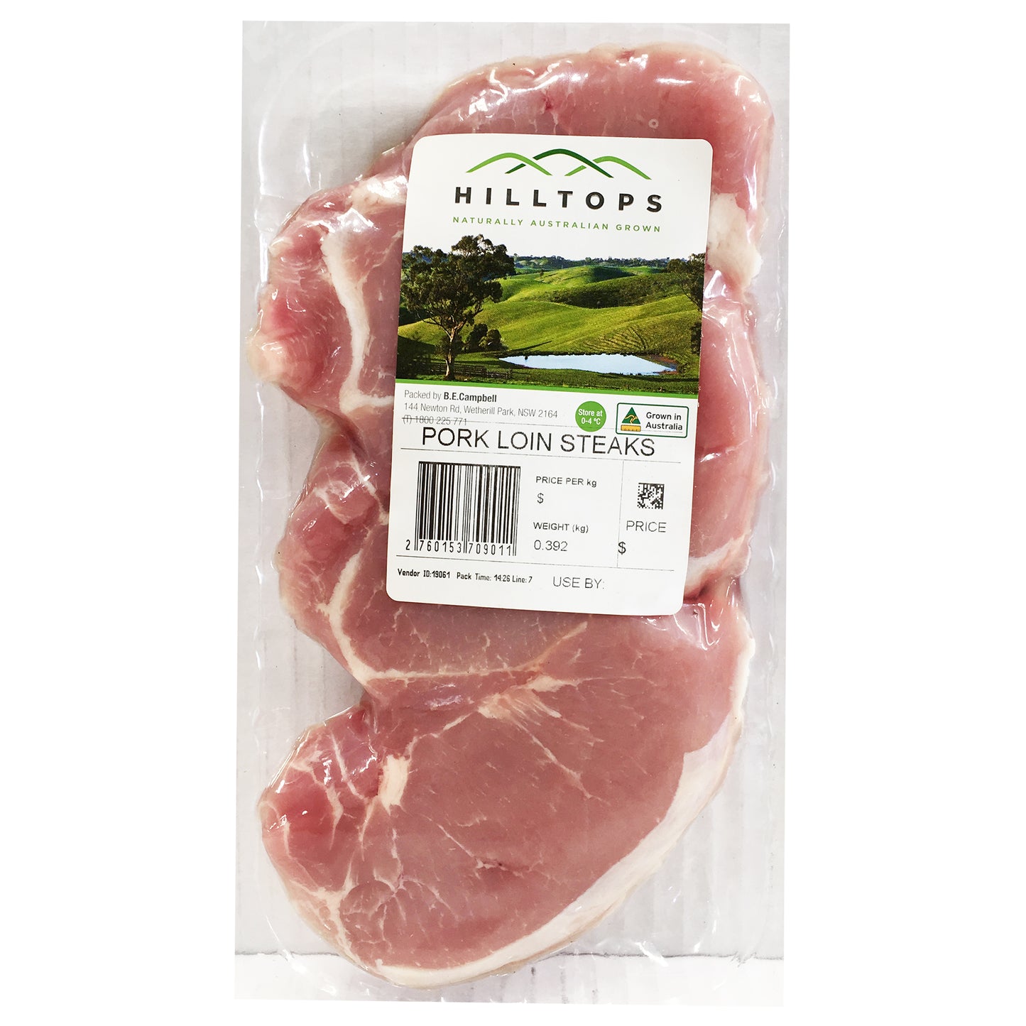Pork - Loin Steaks (300-450g) Hilltop