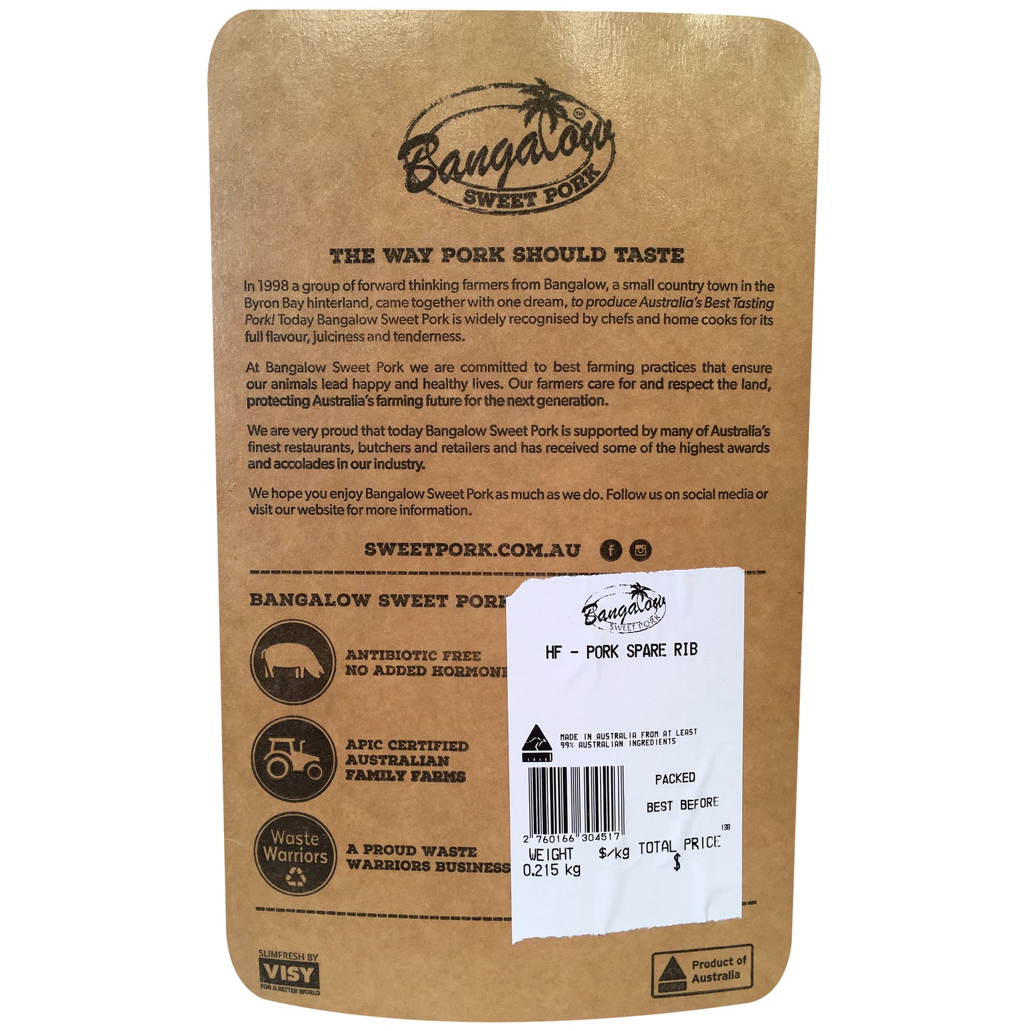 Pork - Spare Rib (200-400g) Bangalow Sweet Pork