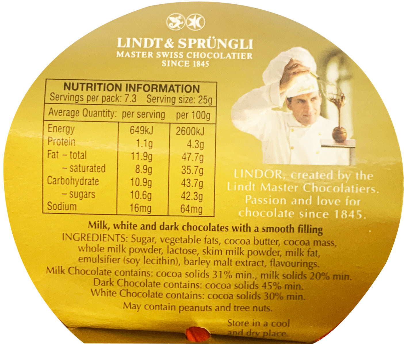 Lindt Lindor Assorted Chocolate Wreath Tin | Harris Farm Online