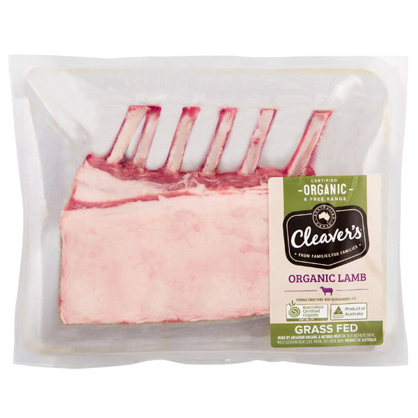 Cleaver's - Lamb Rack - Organic, Free Range & Grass Fed (500g-1.2kg)