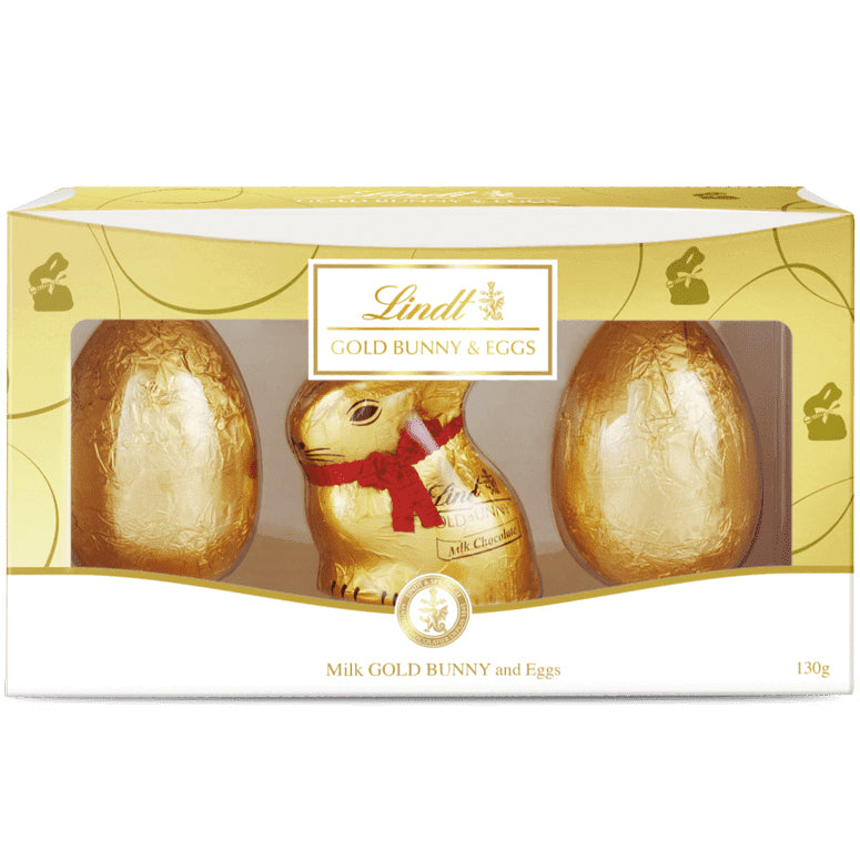 Lindt Milk Chocolate Gold Bunny and Eggs | Harris Farm Online
