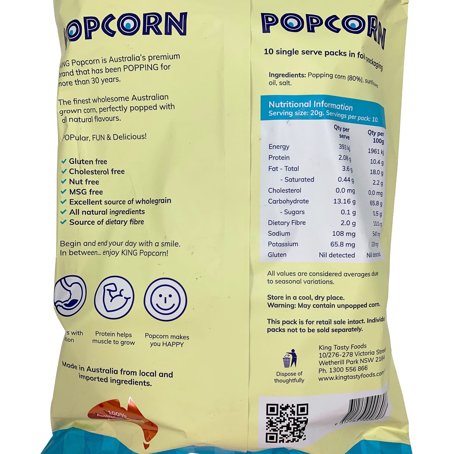 King Popcorn Lightly Salted Multi-Pack 10x20g