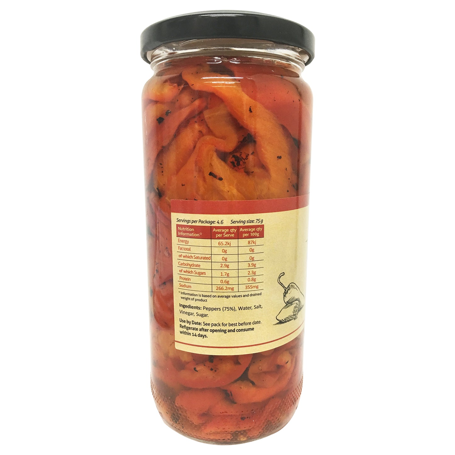 Sandhurst - Roasted Red Pepper Strips (465g)