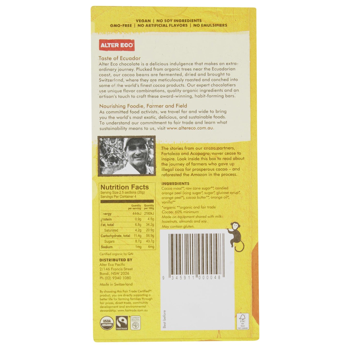 Alter Eco Dark Chocolate Twist 80g , Grocery-Confection - HFM, Harris Farm Markets
- 2