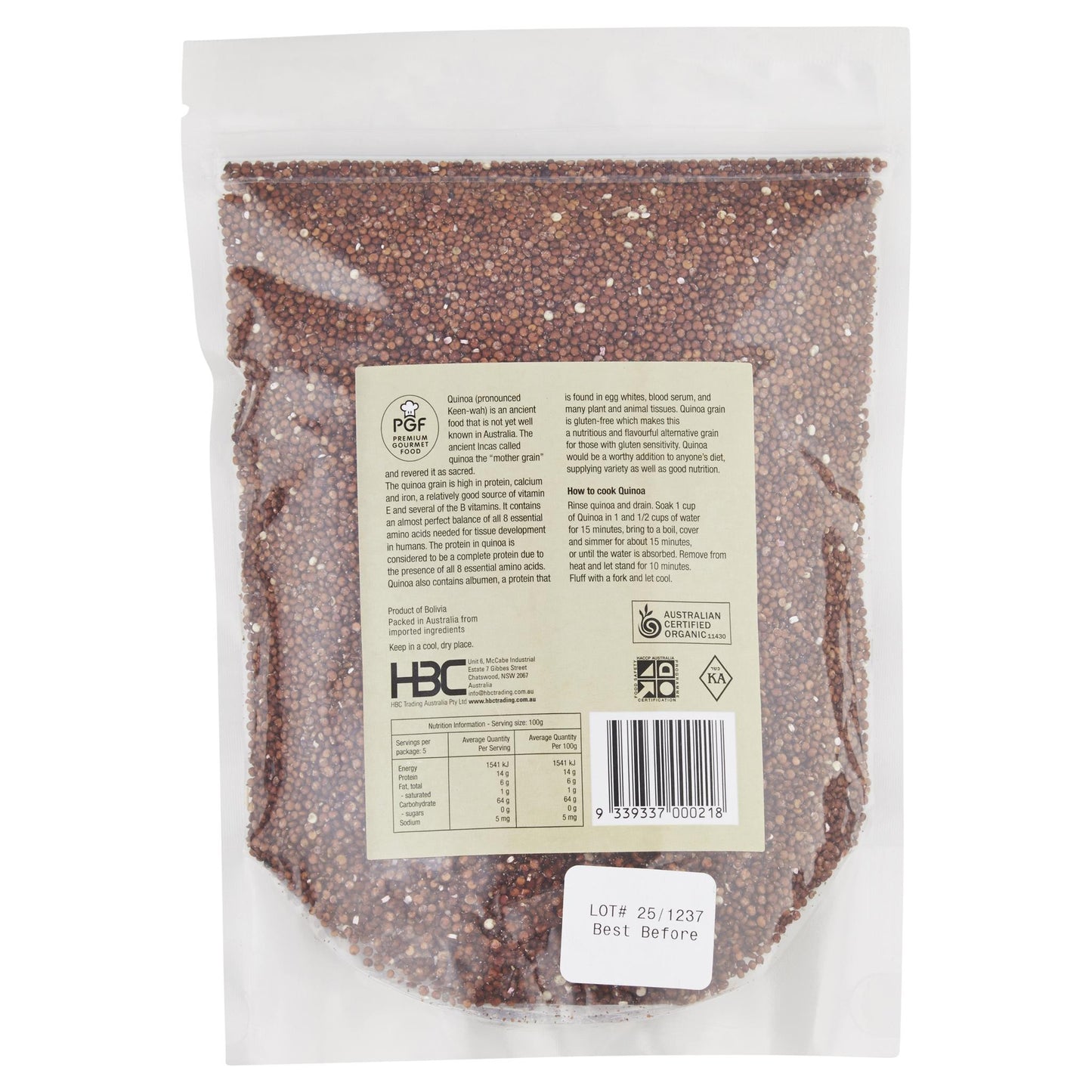 Chefs Choice Organic Quinoa Red 500g , Grocery-Quinoa/Noodle - HFM, Harris Farm Markets
- 2