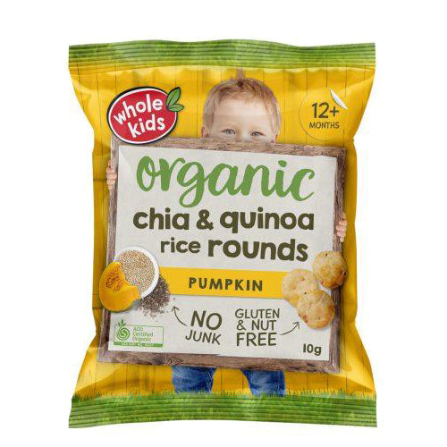 Whole Kids Organic Rice Rounds Pumpkin 10g