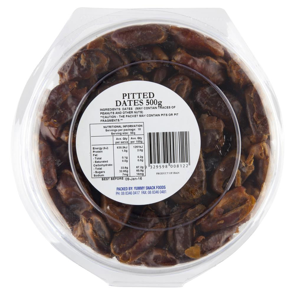Yummy Fruit Nut Pitted Dates 500g , Grocery-Nuts - HFM, Harris Farm Markets
- 2