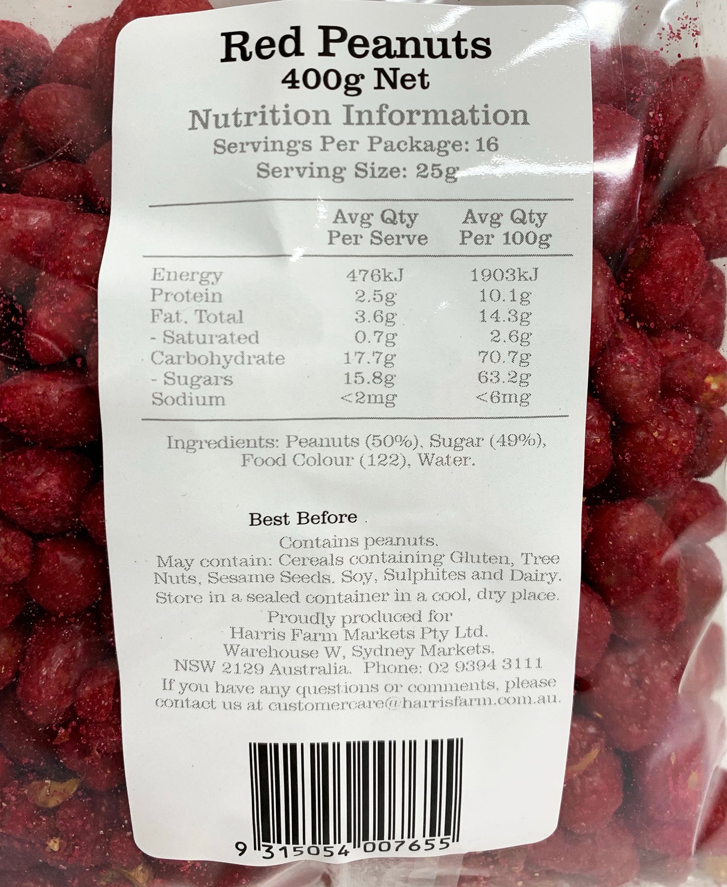 Harris Farm Red Peanuts 400g