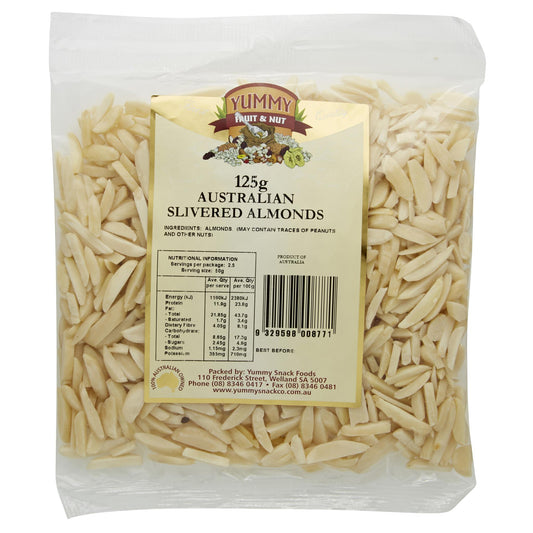 Yummy Almonds Slivered 125g , Grocery-Nuts - HFM, Harris Farm Markets