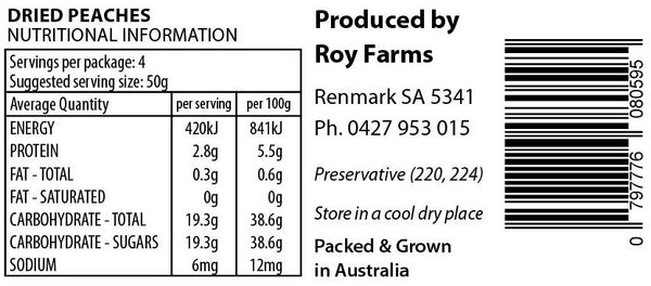 Roy Farms - Dried Peaches | Harris Farm Online