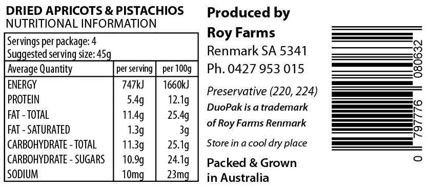 Roy Farms - Dried Apricots and Pistachios | Harris Farm Online