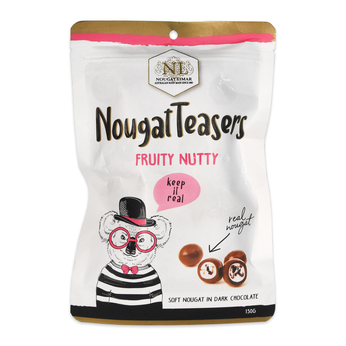 Nougat Limar Fruity Nougat Teasers Dark Chocolate 150g | Harris Farm Online