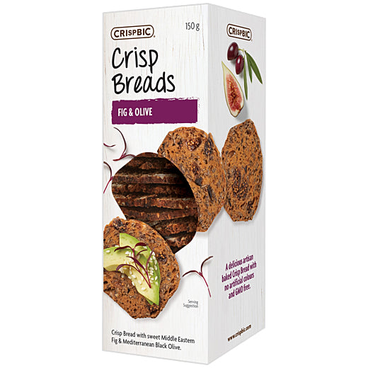 Crispbic Crisp Breads Fig and Olive 150g