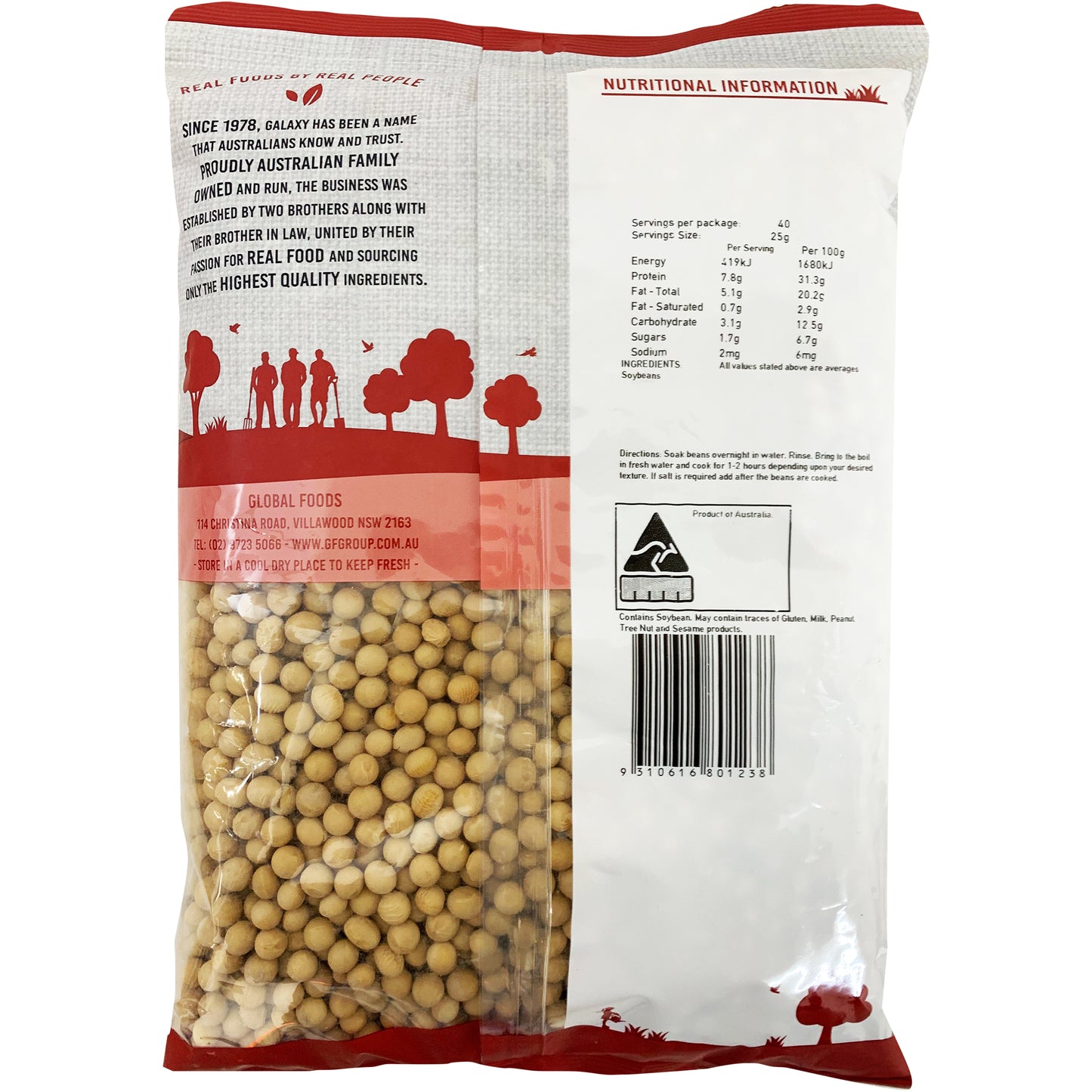 Galaxy Soya Beans 1kg | Harris Farm Markets Online