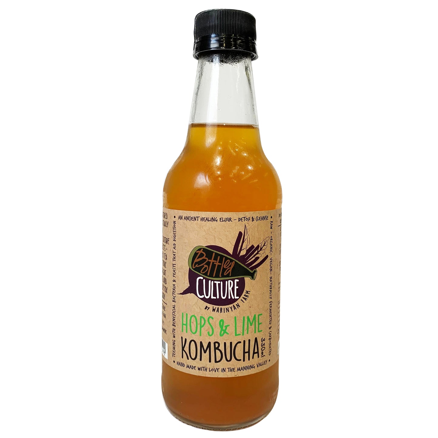 Bottled Culture - Drinks Kombucha - Hops and Lime (330mL)