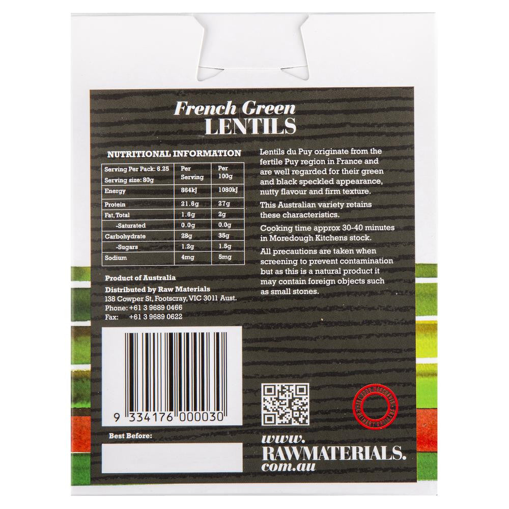 Raw Materials French Green Lentils 500g | Harris Farm Markets Online