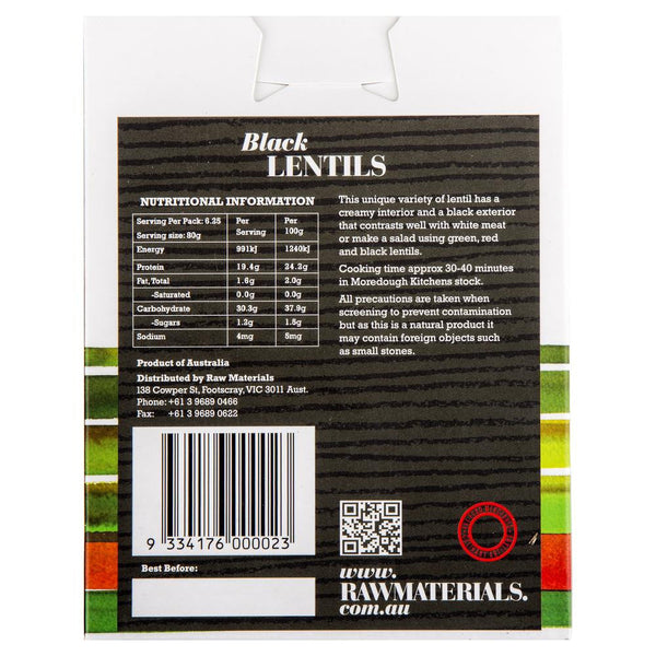 Raw Materials - Black Lentils | Harris Farm Online